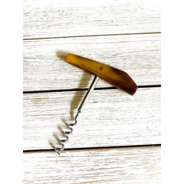 1970s Vintage Mid-Century Faux Horn Corkscrew For Sale - Image 5 of 5