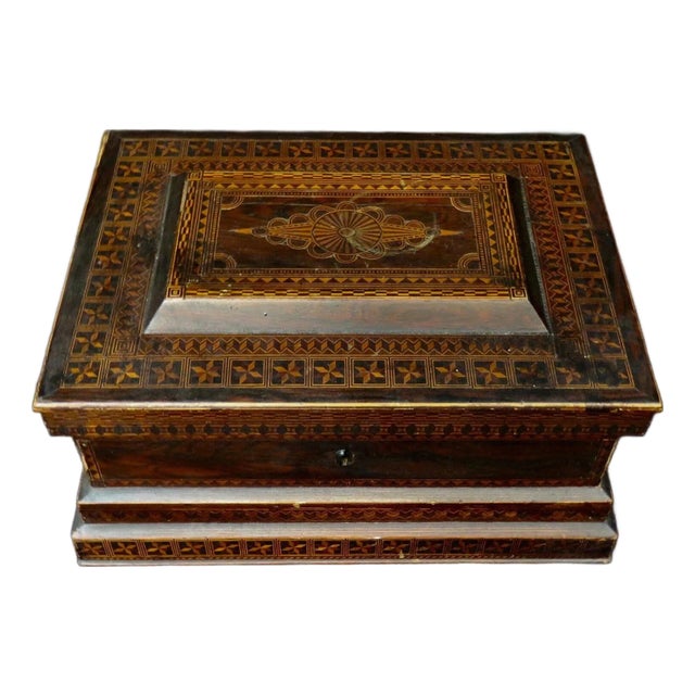 Vintage Antique Continental Humidor For Sale
