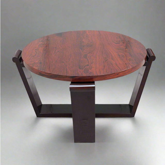 Wood 1930s Art Deco Round Coffee/Cocktail Table France For Sale - Image 7 of 7