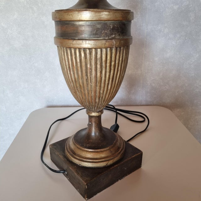 Wood Polychrome Wood Table Lamp from Camagna, 1940s For Sale - Image 7 of 14