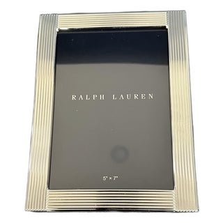 Ralph Lauren Home Silver-Plated Brass 'Luke' Frame For Sale