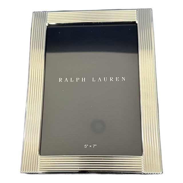 Ralph Lauren Home Silver-Plated Brass 'Luke' Frame For Sale