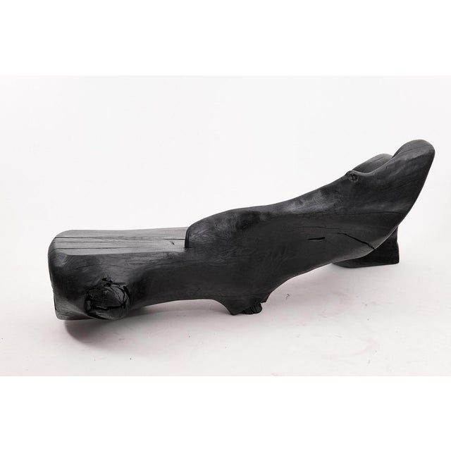 Sculptural Charred Wood Bench by Logniture For Sale - Image 10 of 18