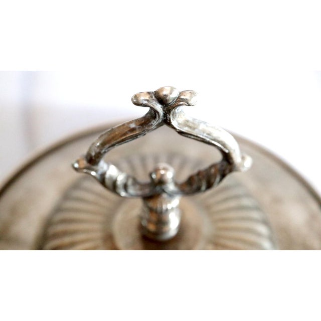 1960s Mid Century Silver Plate Faux Bamboo Ice Bucket With Handle For Sale - Image 12 of 13
