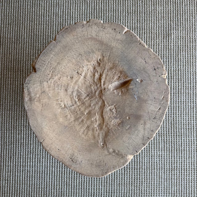 Brown Vintage Elm Wood Chop Block Table For Sale - Image 8 of 8