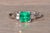 Metal The 78th Avenue: Classic Square Emerald Cut Natural Emerald and Tapered Baguette Diamond Ring For Sale - Image 7 of 10