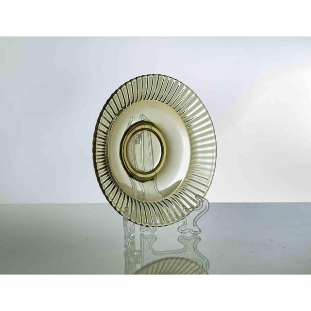 Vintage Art Glass Plates in Green, Italy, 1970s, Set of 19 For Sale - Image 6 of 8