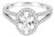 Mid 20th Century 14k White Gold Aquamarine Diamond Engagement Ring Estate, Size 7.5 For Sale