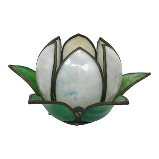 Vintage Slag Glass Tulip Light Shade For Sale