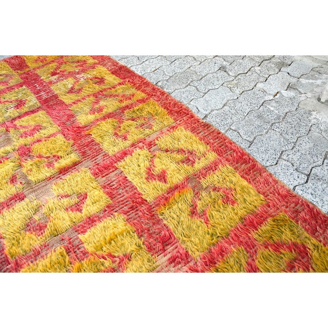 1960s Turkish Vintage Handmade Tülü Rug For Sale - Image 10 of 11