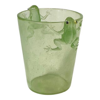 Vintage Acrylic Tree Frog Wine Cooler/Ice Bucket MCM Lucite Translucent Green, Circa 1960s For Sale