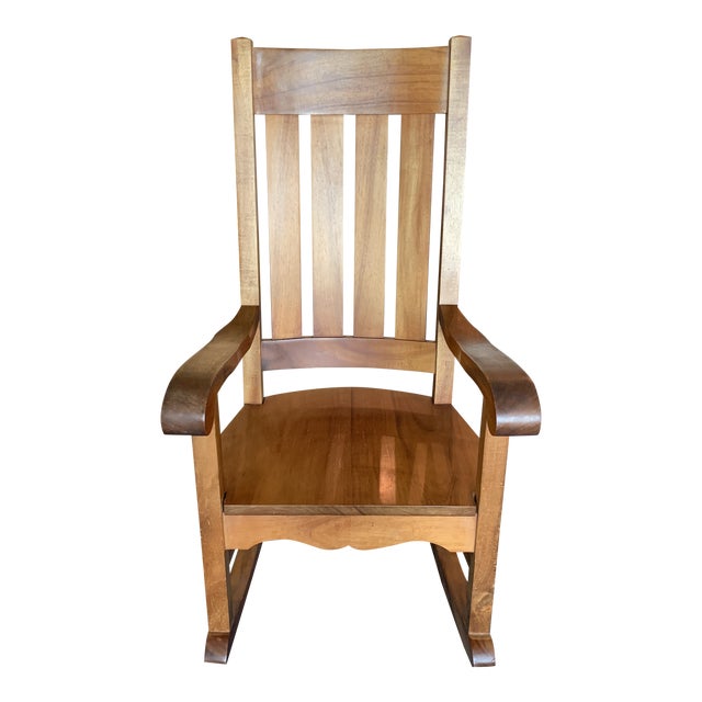 1980s Vintage Koa Wood Rocking Chair Chairish