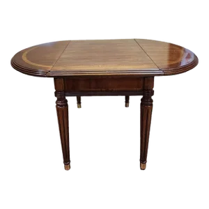 1950s Mid Century English Lebus Drop Leaf Side Table