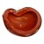 C. 1960s Alfredo Barbini Murano Persimmon Orange Glass Vide-Poche With Gold Flecks For Sale