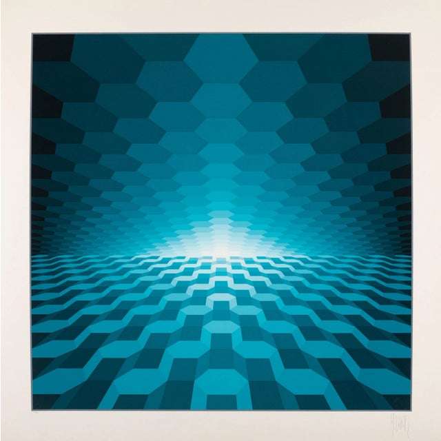Structure Cubique, Jean Pierre Vasarely (aka Yvaral) Screenprint For Sale