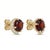 Beautiful Red Gemstone Earlobe Studs - Garnet Round Cut Cz Studs - A Pair For Sale - Image 4 of 4