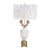 Vintage Huge Marbro Style Porcelain Urn Candleabra Style Raised Leaf Brass Table Lamp For Sale
