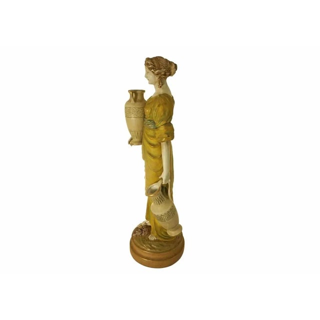 Art Nouveau Art Nouveau Statue Amphora Austria Maiden For Sale - Image 3 of 10