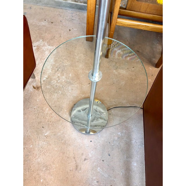 1960s Mid Century Walter Von Nessen Chrome Tray Table Floor Lamp For Sale - Image 5 of 7
