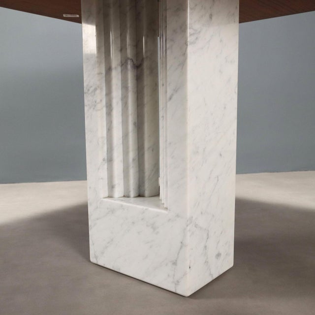 Stone Table with Marble Legs, 1980s For Sale - Image 7 of 12