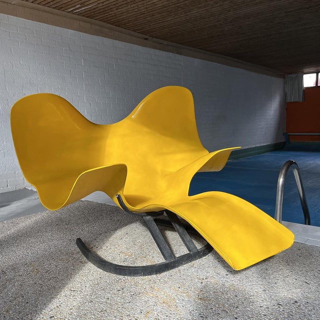 Elephant Chair in Yellow with Black Base by Bernard Rancillac, 1985 For Sale - Image 12 of 18