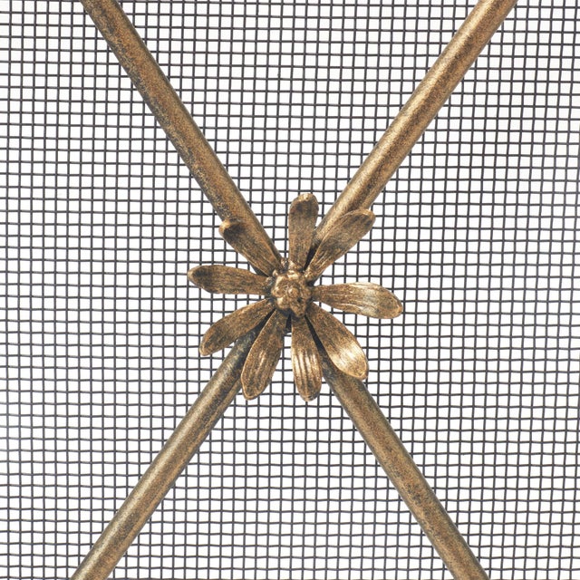 Aged Silver Flora Fireplace Screen For Sale - Image 12 of 12