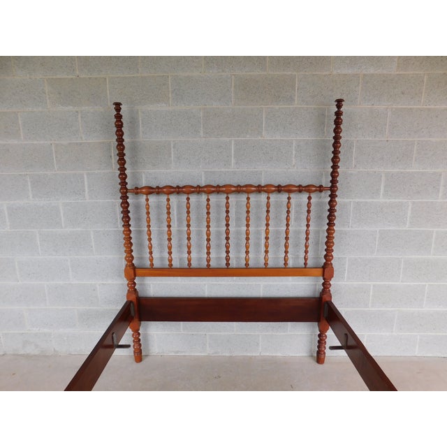 Antique Jenny Lind Style Spindle Tall Poster Cherry Full Size Bed For Sale - Image 4 of 14