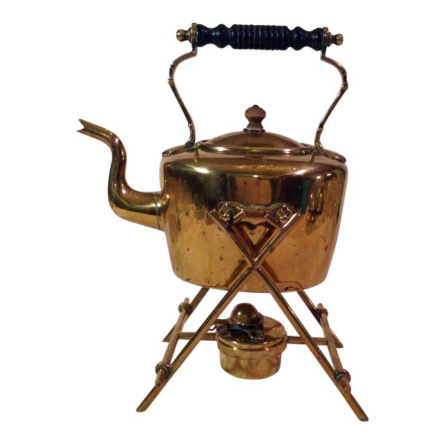 Antique English Brass Teapot With Stand & Burner Chairish