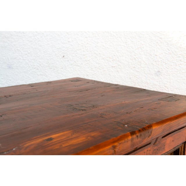 Early 19th Century Tibetan Green & Orange Painted Cabinet For Sale - Image 10 of 12