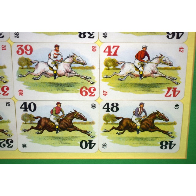 Mid 20th Century "Derby Day" 48 Framed Playing Cards/ Jockey/ Horse Racing Playing Cards For Sale - Image 5 of 6