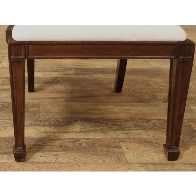 Set of 10 Medium Walnut Finish Cross Back Dining Room Chairs, English-Style Chairs W Crypton For Sale - Image 12 of 15