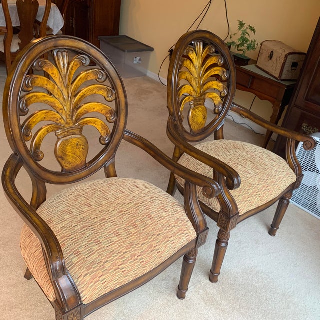 Ethan Allen Pineapple Accent Chairs a Pair Chairish