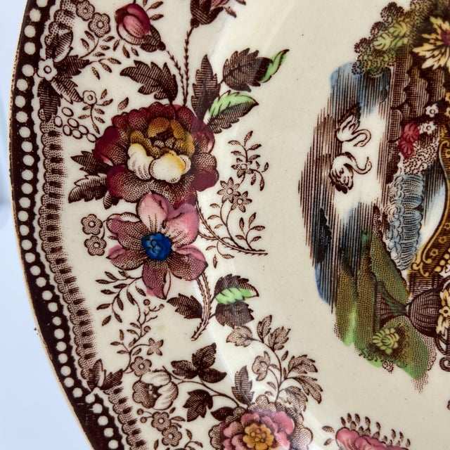 Vintage Royal Staffordshire "Tonquin" Mulitcolor Salad Plates by Clarice Cliff – Pair For Sale - Image 10 of 12
