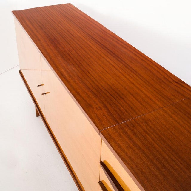 Mid-Century Brown Wooden Sideboard, France, 1960s For Sale - Image 11 of 13