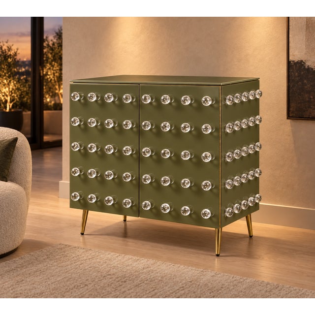 Not Yet Made - Made To Order Olive Green Murano Glass Sphere Cabinet from Justfurnituress SRL For Sale - Image 5 of 6