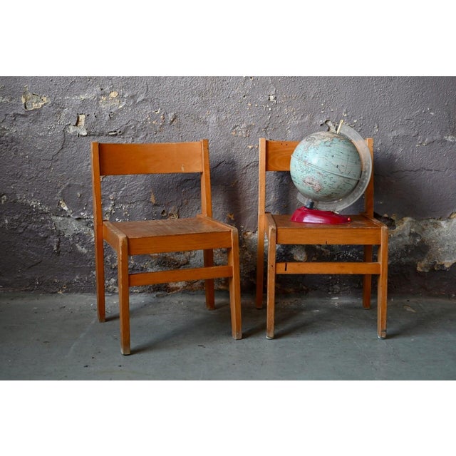Vintage School Chair in Beech from ASS Schulmöbel, 1960s For Sale - Image 14 of 14