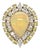 Natural White Opal Diamond Ring 14k Gold 11 TCW GIA Certified, Size 6.25 For Sale