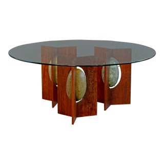 Morgon Round glass Top Coffee Table For Sale