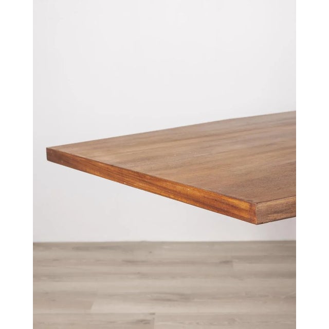 Metal Vintage Italian Metal and Wood Table, 1960s For Sale - Image 7 of 12