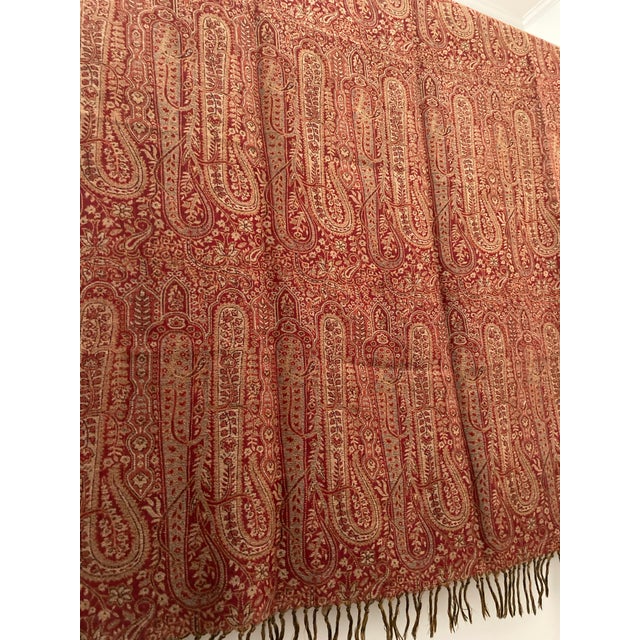 Rajastan Paisley Jacquard Wool Decorative Throw For Sale In New York - Image 6 of 6