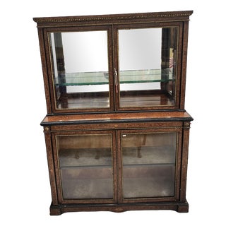 Display Cabinet in Burr Walnut For Sale