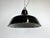 Industrial Black Enamel Factory Pendant Lamp with Iron Top, 1960s For Sale - Image 6 of 16