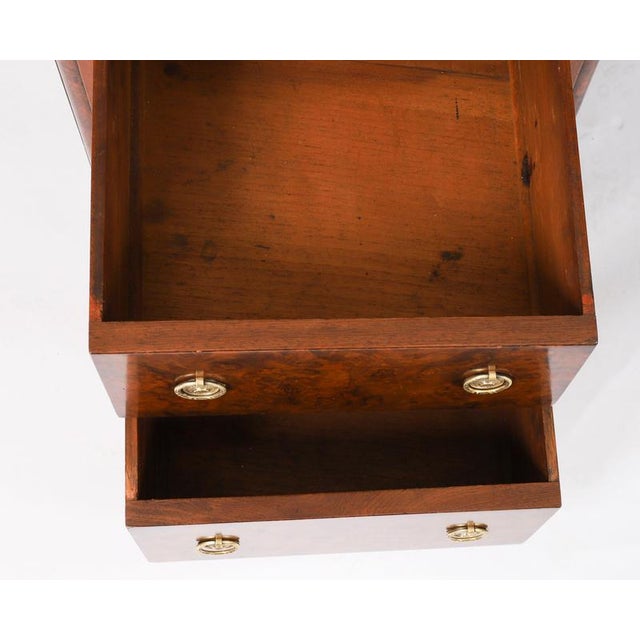 Antique Victorian Burr Walnut Twin Pedestal Desk, 19th Century For Sale - Image 11 of 18