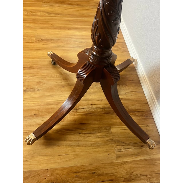 Regency Revival Mahogany Shield-Top Pedestal Table, Circa 1910 For Sale In Portland, OR - Image 6 of 9