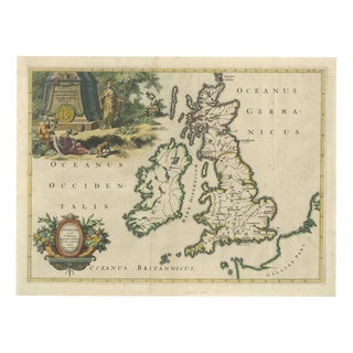 Ancient British Isles & Early Bishoprics Map by François Halma, 1704 For Sale