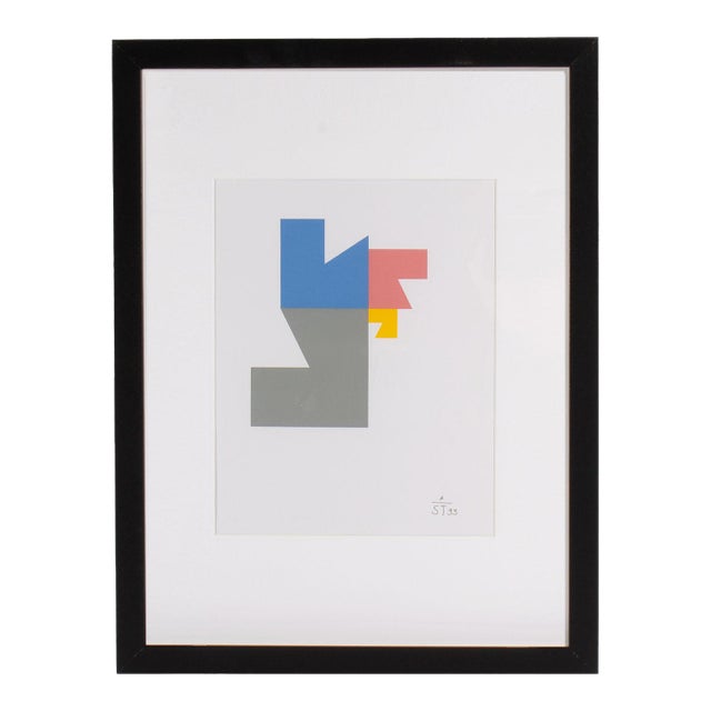 1995 “Konstruktion and Intuition” Serigraph Print by Anton Stankowski For Sale