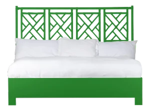 Chippendale Bed King - Bright Green