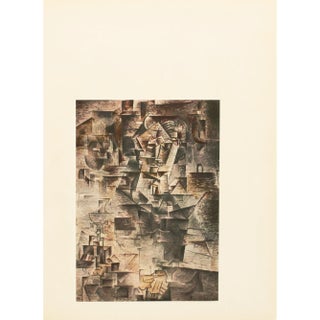 1957 After Pablo Picasso "Daniel-Henry Kahnweiler", Cubist Period Full-Color Print For Sale