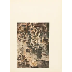 1957 After Pablo Picasso "Daniel-Henry Kahnweiler", Cubist Period Full-Color Print
