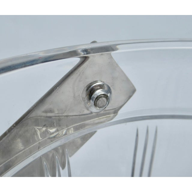 Transparent Vintage C.1980's Italian "Ragalia" Leaded Crystal With Polished Nickel Handled Ice Bucket For Sale - Image 8 of 12